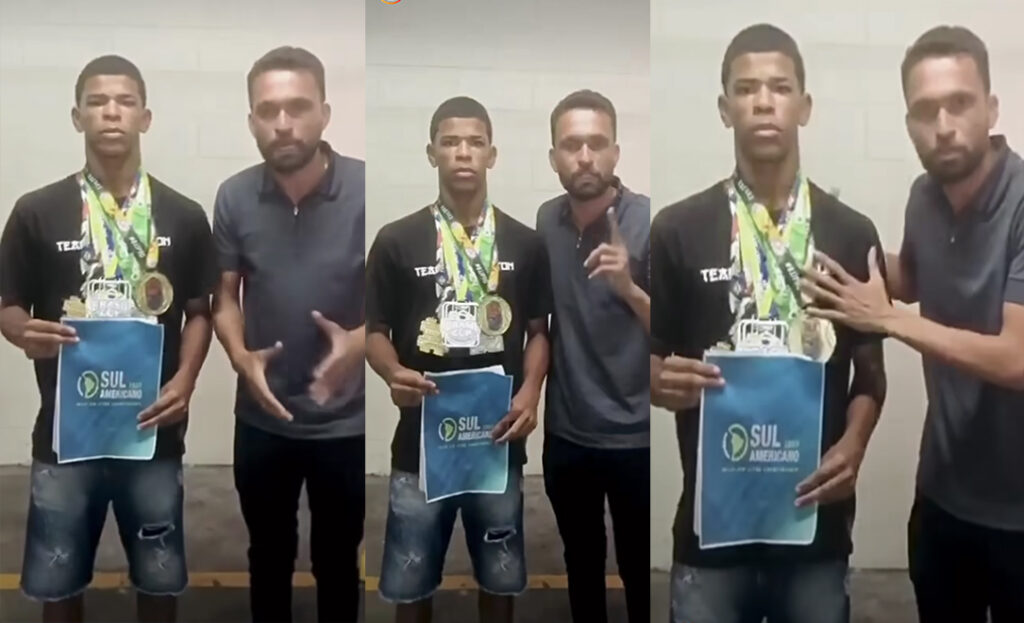 Sem patrocínio, Wendel circula em shoppings, restaurantes e etc, pedindo contribuições, com medalhas no pescoço, na mão, histórico da sua trajetória e do irmão, Iago, e "driblando os seguranças" 