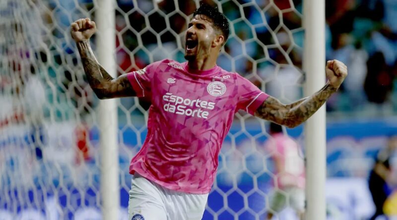 Na Arena Fonte Nova, Biel marcou o único gol para fechar a partida em 1 x 0; Tricolor foi a 31 pontos Everaldo comemora gol do Bahia - Foto: Felipe Oliveira | EC Bahia