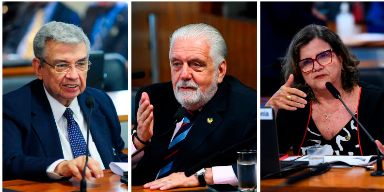 Ex-senador Garibaldi Alves, senador Jaques Wagner e a senadora Teresa Leitão: preocupados com a preservação da Caatinga Pedro França/Agência Senado, Geraldo Magela/Agência Senado e Edilson Rodrigues/Agência Senado  Fonte: Agência Senado