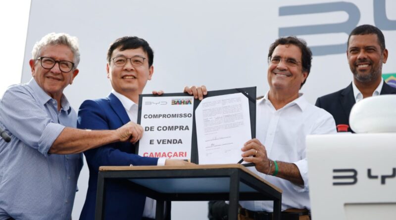 Com novo marco histórico, BYD inicia obras de complexo fabril que deve gerar 10 mil empregos na Bahia