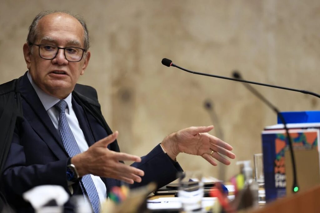 O ministro Gilmar Mendes, que determinou a suspensão do andamento processual de todas as ações judiciais. Foto Rosinei Coutinho SCO STF.