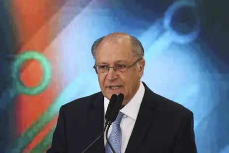 Vice-presidente Geraldo Alckmin, durante a cerimônia Nova Indústria Brasil. Foto: Marcelo Camargo/Agência Brasil