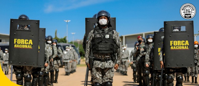 O efetivo da Força Nacional é composto por policiais militares, por policiais civis e por bombeiros militares. Foto: Jamile Ferraris/MJSP.