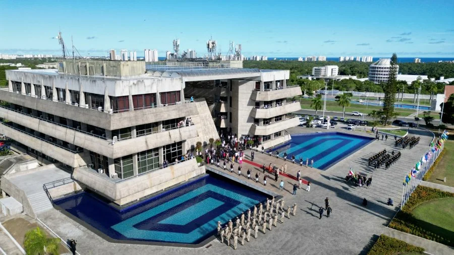 Rampa da Assembleia Legislativa da Bahia. Foto aérea: Mateus Pereira (Fevereiro) de 2024), SECOM/GOVBA.