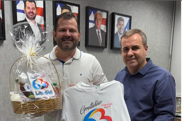 Angelo Coronel Filho compartilhou o encontro com o prefeito Ariston Filho 