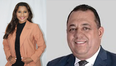 Vereadora Dilma de Narciso (PT) e Wilson de Bududa, prefeito de Ibitiara (PSD) - Fotos: Reprodução.