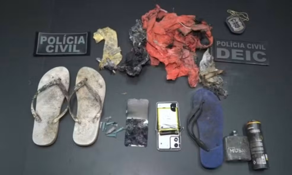 Material foi apreendido com suspeitos de sequestro de amigas — Foto: Reprodução/TV Subaé
